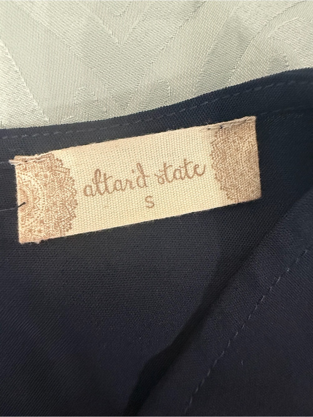 Altar'd State Navy Ruffle Wrap High-Low Maxi Dress - Picture 2 of 7